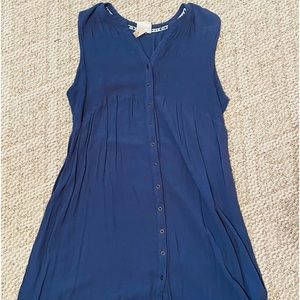 Blue sleeveless dress